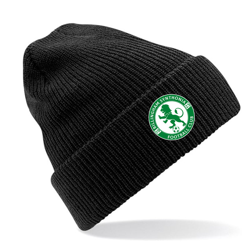 Billingham Synthonia FC Black BC425 Beanie Hat
