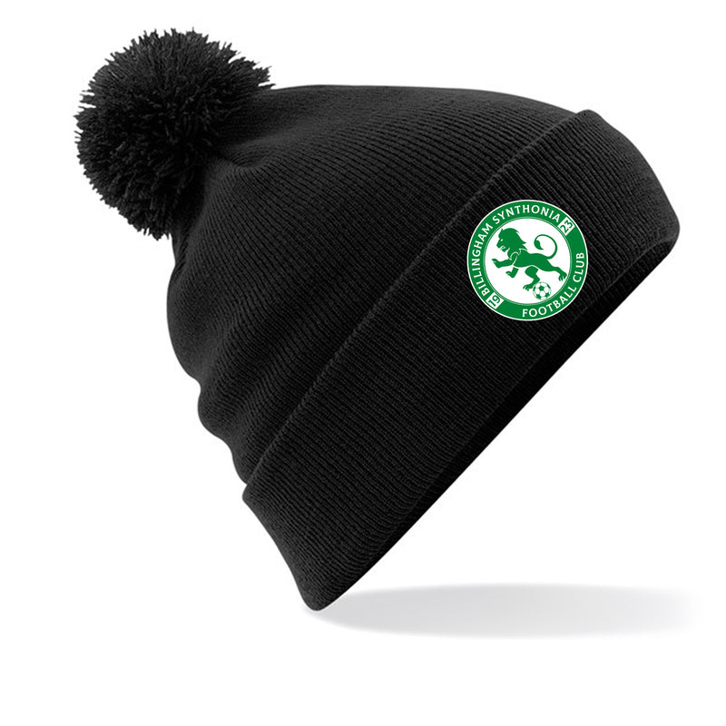 Billingham Synthonia FC BC426 Black Bobble Hat