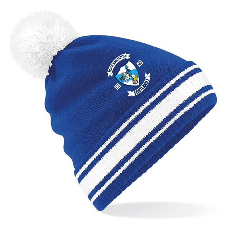 Blue Knights Scotland BC472 Striped Bobble Hat