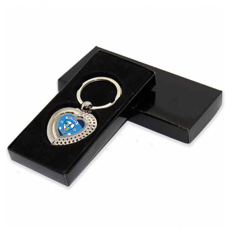Blue Knights Scotland Heart Keyring