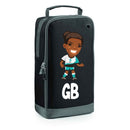 BG540 Personalised Girls Football Boot Bag Design 3 Black