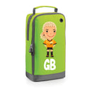 BG540 Personalised Girls Football Boot Bag Design 5 Green
