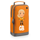 BG540 Personalised Girls Football Boot Bag Design 5 Orange