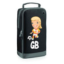 BG540 Personalised Girls Football Boot Bag Design 4 Black