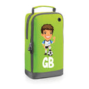 BG540 Personalised Girls Football Boot Bag Design 7 Green
