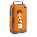 BG540 Personalised Girls Football Boot Bag Design 7 Orange