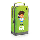 BG540 Personalised Girls Football Boot Bag Design 6 Green