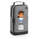 BG540 Personalised Girls Football Boot Bag Design 6 Grey