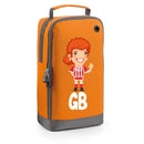 BG540 Personalised Girls Football Boot Bag Design 8 Orange