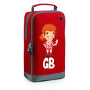 BG540 Personalised Girls Football Boot Bag Design 8 Red