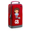 BG540 Personalised Girls Football Boot Bag Design 1 Red