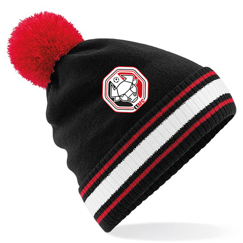 Easingwold Town FC Black Striped Bobble Hat