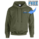 GD057 Guildan Workwear Printed Hoody - Personalised Work Hoodie