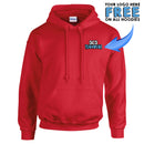 GD057 Guildan Workwear Printed Hoody - Personalised Work Hoodie
