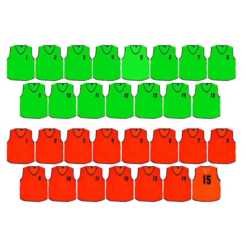 (Pack of 15) Mesh Numbered 1 - 15 Training Bibs (Infants, Kids)