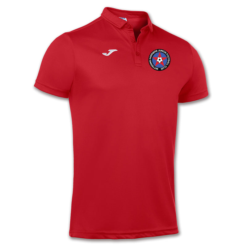 Wittering Harriers FC Junior Hobby Polo Shirt Adults RED