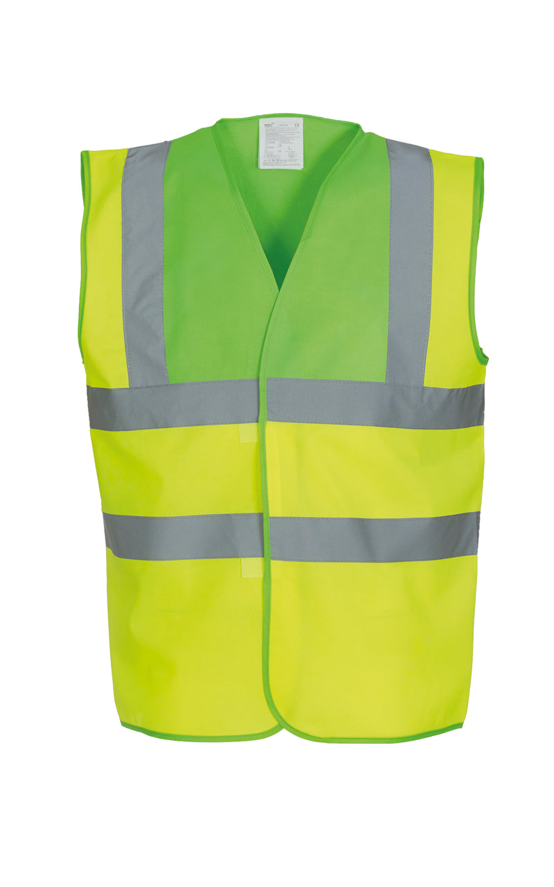 Hi-vis 2-band-and-braces waistcoat (HVW100) - Your Custom Logo