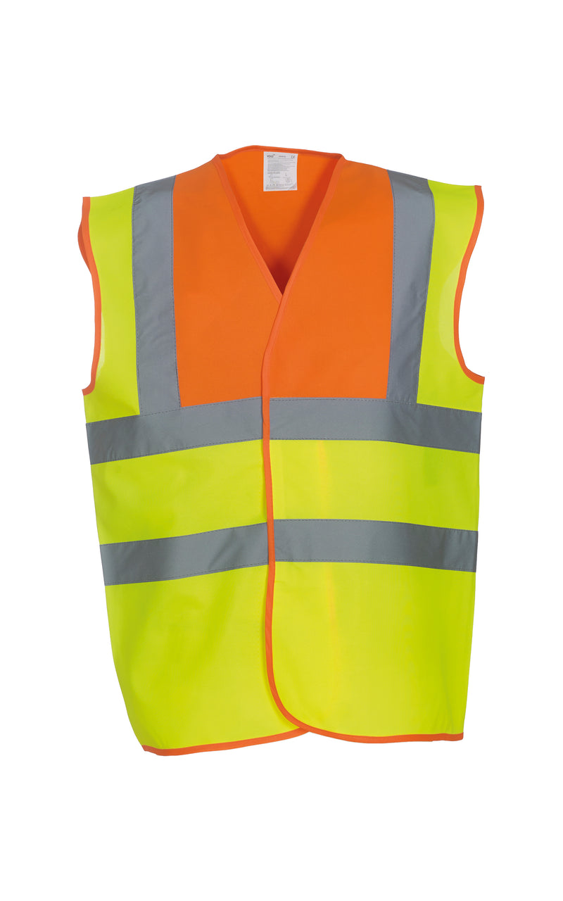 Hi-vis 2-band-and-braces waistcoat (HVW100) - Your Custom Logo