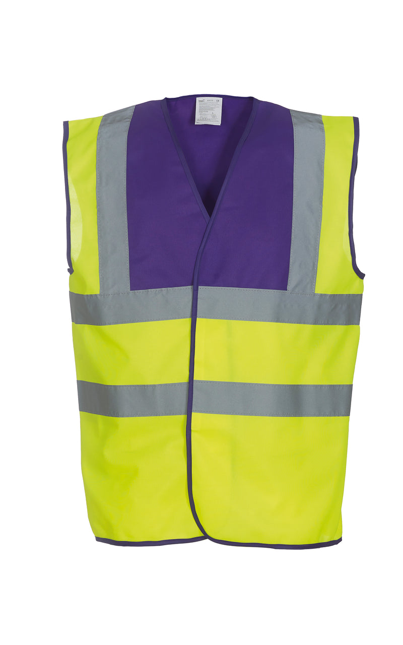 Hi-vis 2-band-and-braces waistcoat (HVW100) - Your Custom Logo