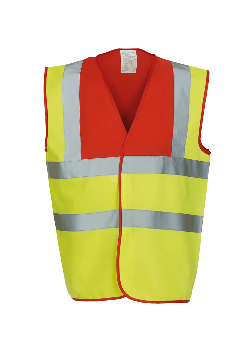 Hi-vis 2-band-and-braces waistcoat (HVW100) - Your Custom Logo