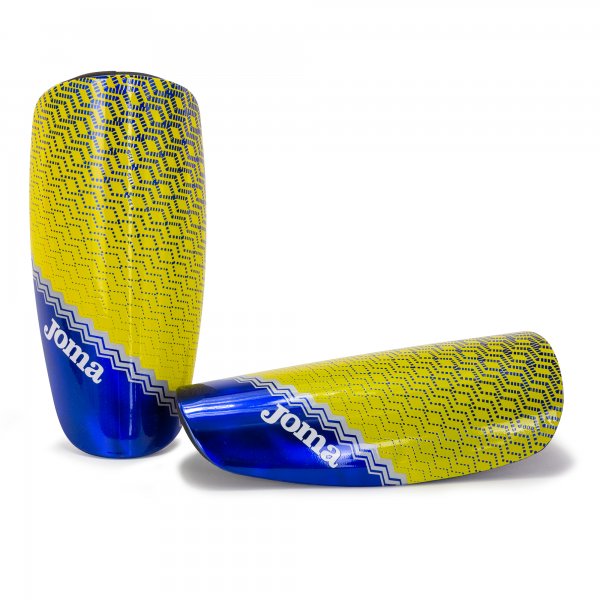 J-Pro Shin Guards Fluor Yellow-Dark Navy