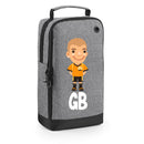 BG540 Personalised Boys Football Boot Bag Design 1 Grey