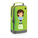 BG540 Personalised Boys Football Boot Bag Design 2 Green