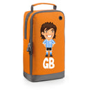 BG540 Personalised Boys Football Boot Bag Design 2 Orange