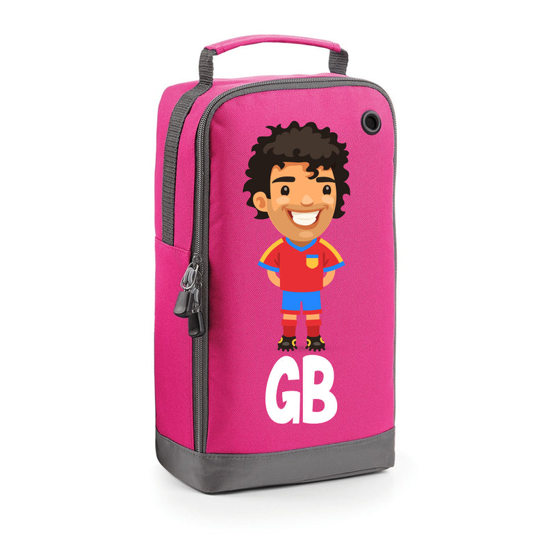 BG540 Personalised Boys Football Boot Bag Design 5 Pink